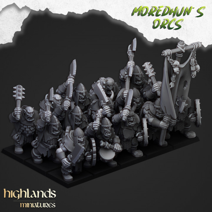 Orc Warriors with Hand Weapons and Spears - Image 1