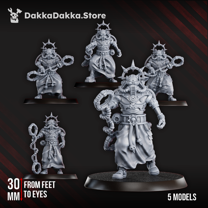 Machine Cult Shock priests with staff - Image 1