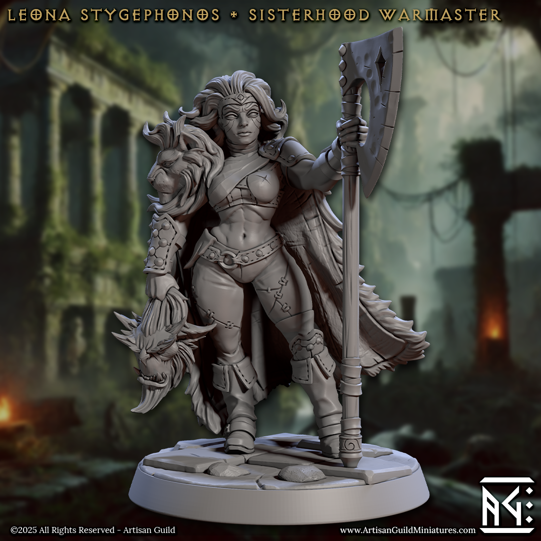 0SQ Hero 1-Leona Leona Stygephonos - Sisterhood Warmaster - Image 1